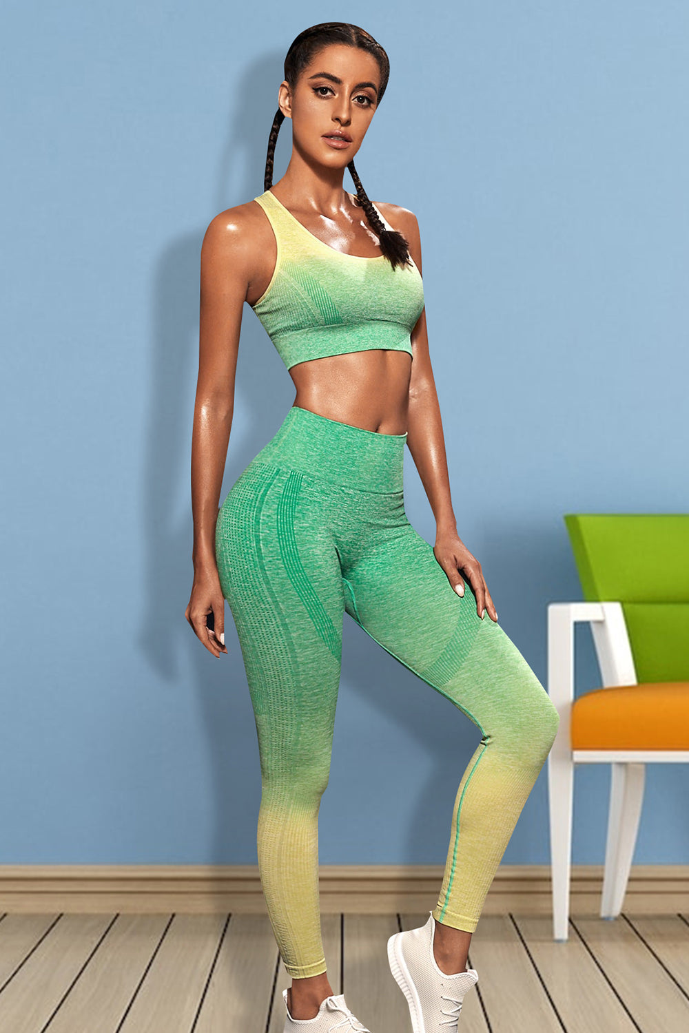 Ombre-Leggings | Hoher Bund | Sportlich & figurbetont