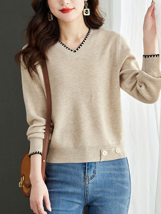 Strickpullover mit V-Ausschnitt | Elegant | Weich & Komfortabel
