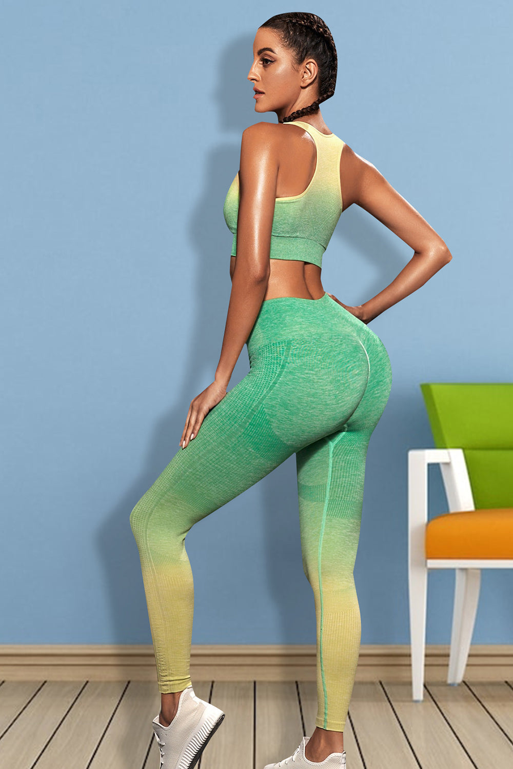 Ombre-Leggings | Hoher Bund | Sportlich & figurbetont